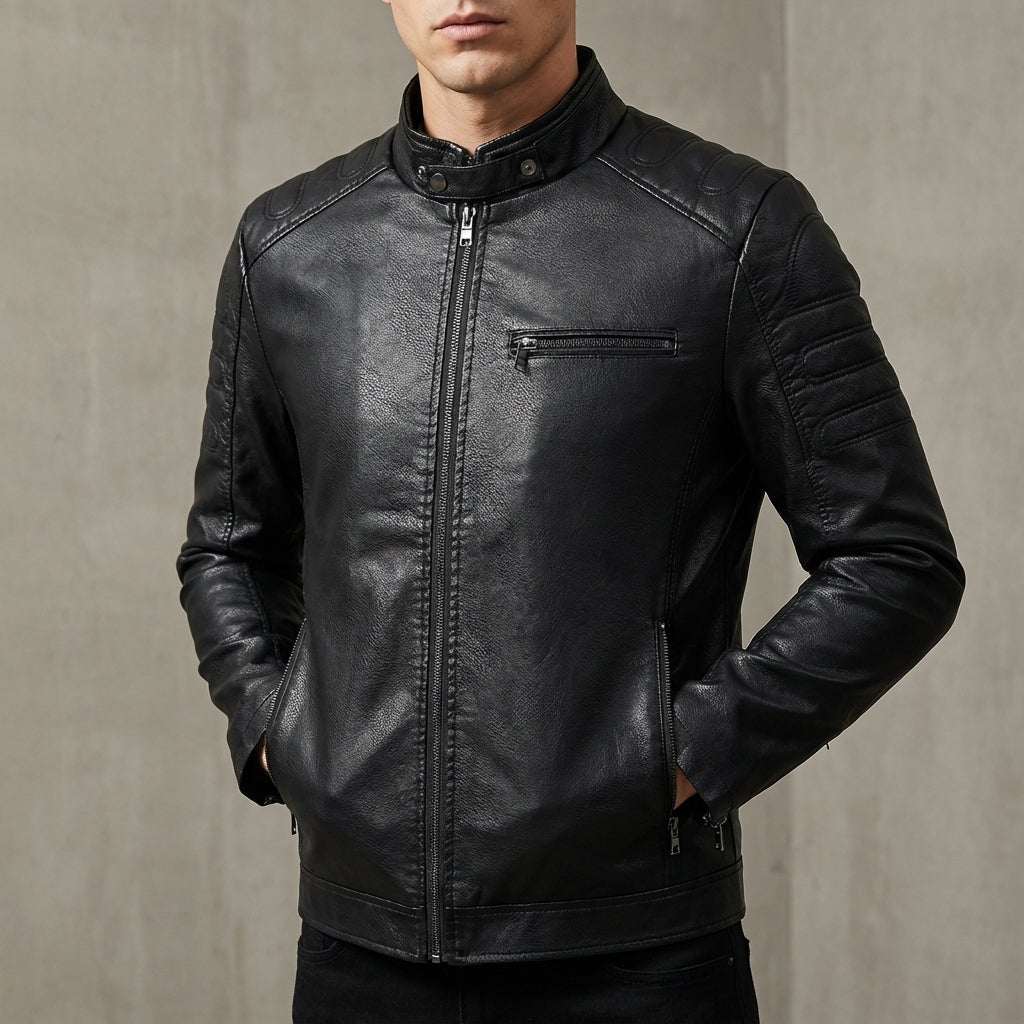 LIAM™ | Men's Moto-Style Zip Jacket
