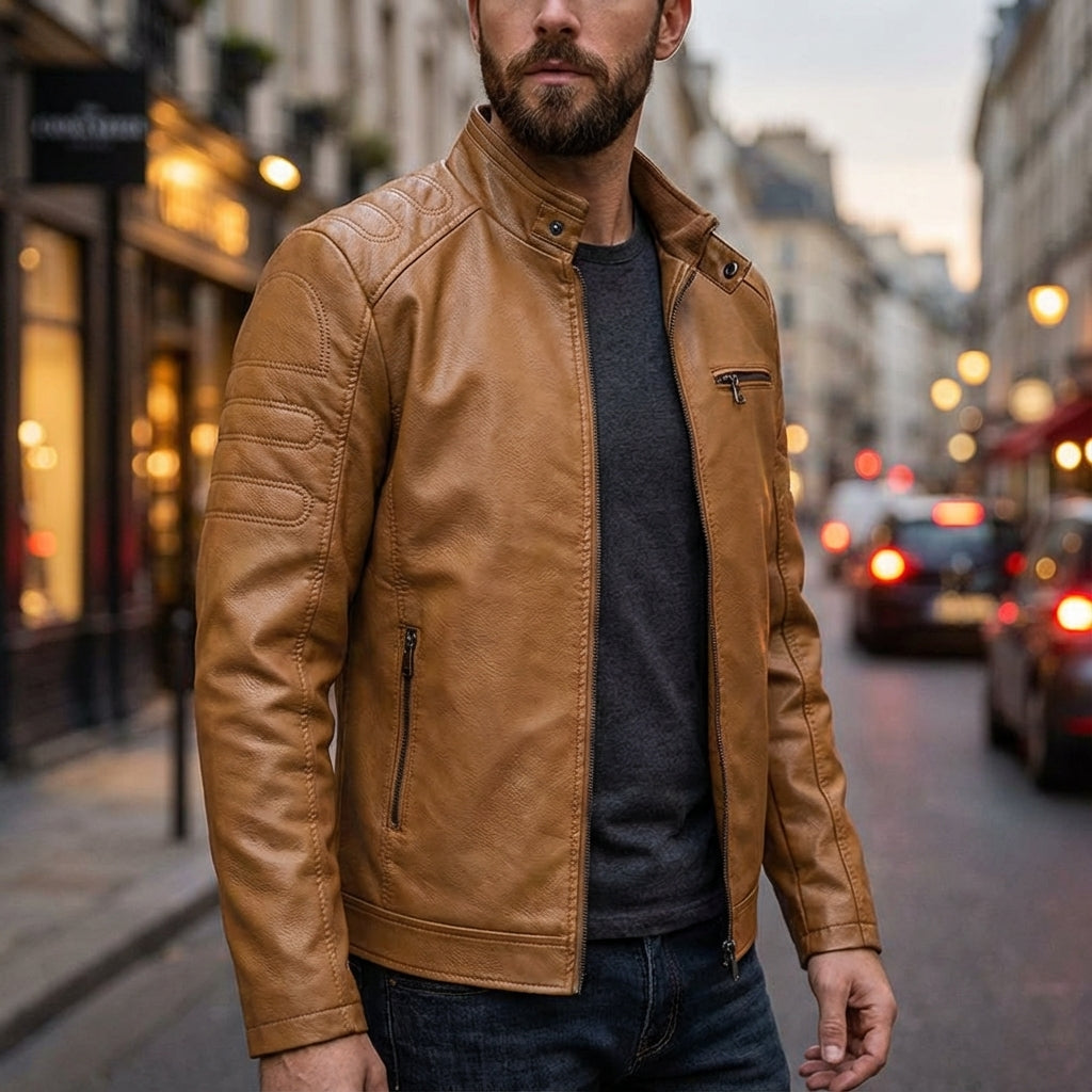 LIAM™ | Men's Moto-Style Zip Jacket