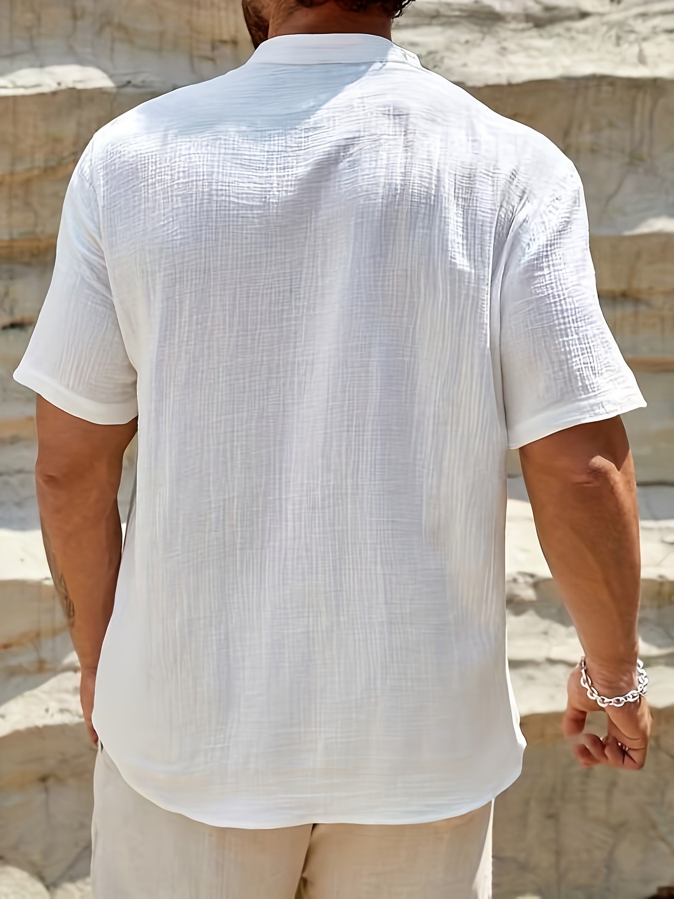 LIAM™ | Men's Linen V-Neck Shirt