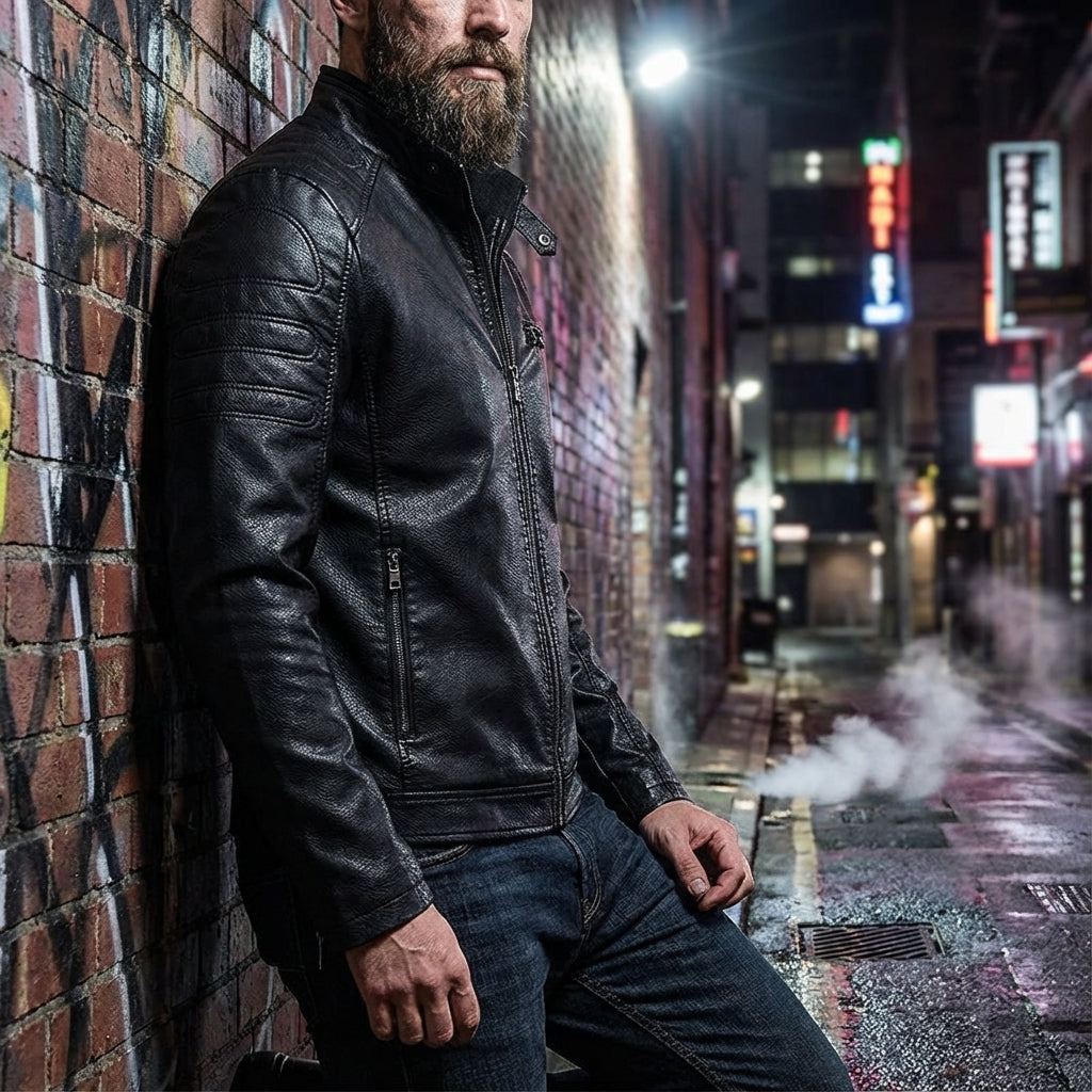 LIAM™ | Men's Moto-Style Zip Jacket