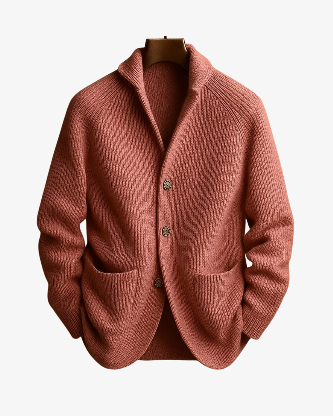LIAM™ | Lawrence Tailored Button-Front Knit Cardigan