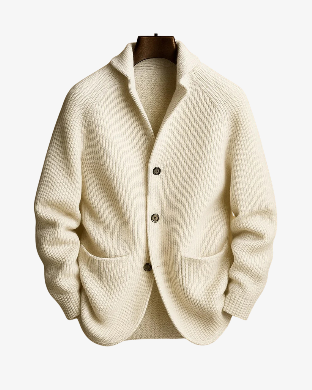 LIAM™ | Lawrence Tailored Button-Front Knit Cardigan