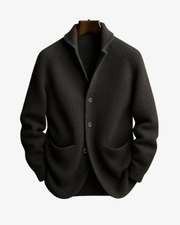 LIAM™ | Lawrence Tailored Button-Front Knit Cardigan