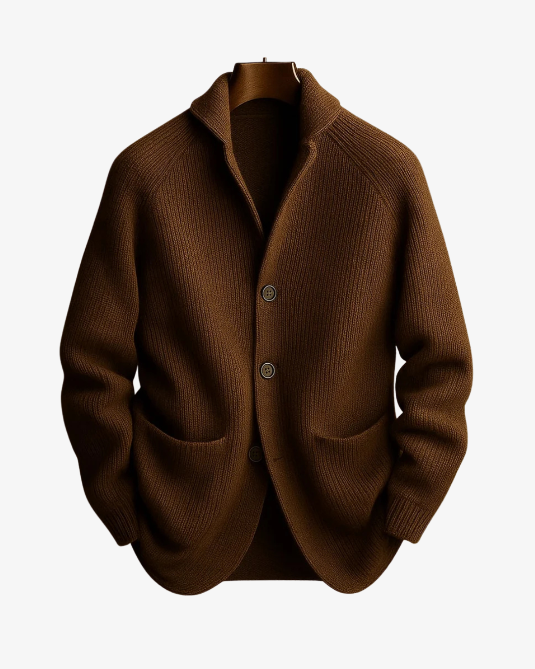 LIAM™ | Lawrence Tailored Button-Front Knit Cardigan