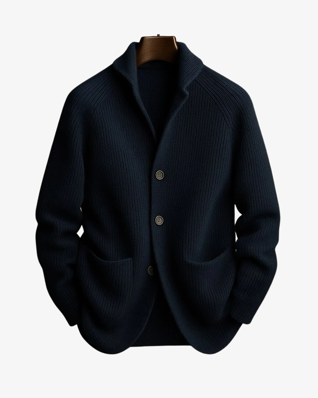LIAM™ | Lawrence Tailored Button-Front Knit Cardigan