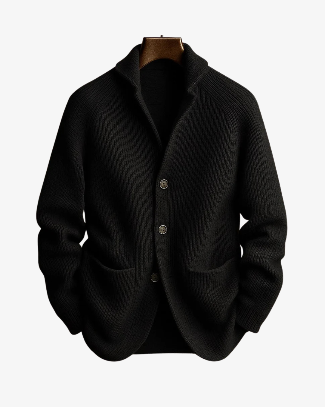 LIAM™ | Lawrence Tailored Button-Front Knit Cardigan