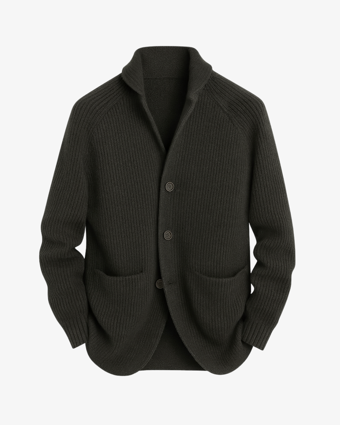 LIAM™ | Lawrence Tailored Button-Front Knit Cardigan