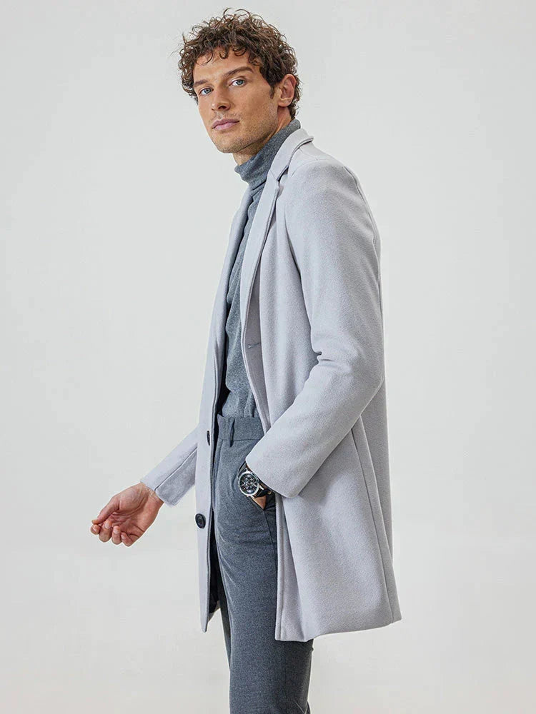 LIAM™ | Men’s Classic Single-Breasted Solid-Color Buckle Jacket