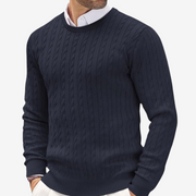 LIAM™ | Robin Crew Neck Cable Knit Sweater