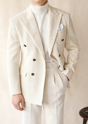 LIAM™ | Naples Men’s Double-Breasted Corduroy Suit Jacket