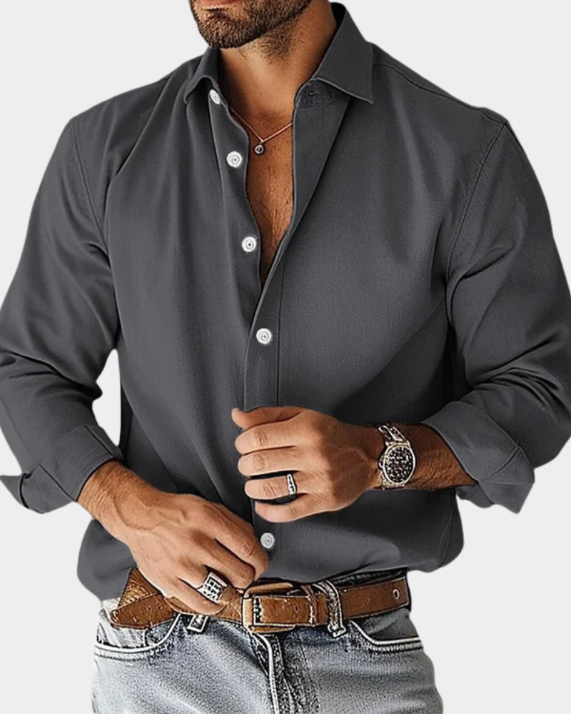 LIAM™ | SLIM FIT STRETCH BUTTONED SHIRT FOR MEN