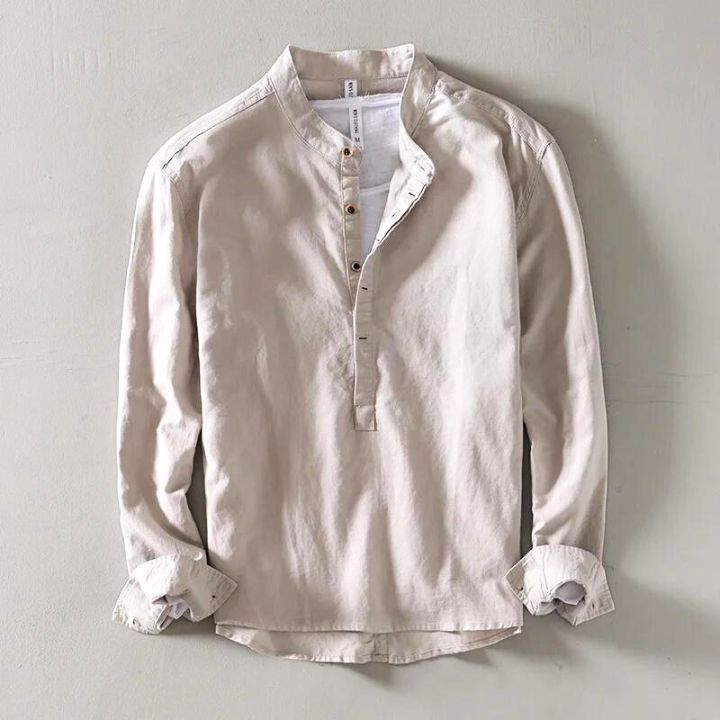 LIAM™ | MINIMALIST LINEN SHIRT
