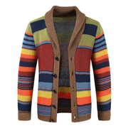 LIAM™ | Men's Striped Shawl Collar Cardigan