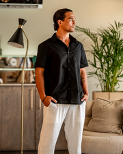LIAM™ | LINEN SHIRT (SHORTSLEEVE)