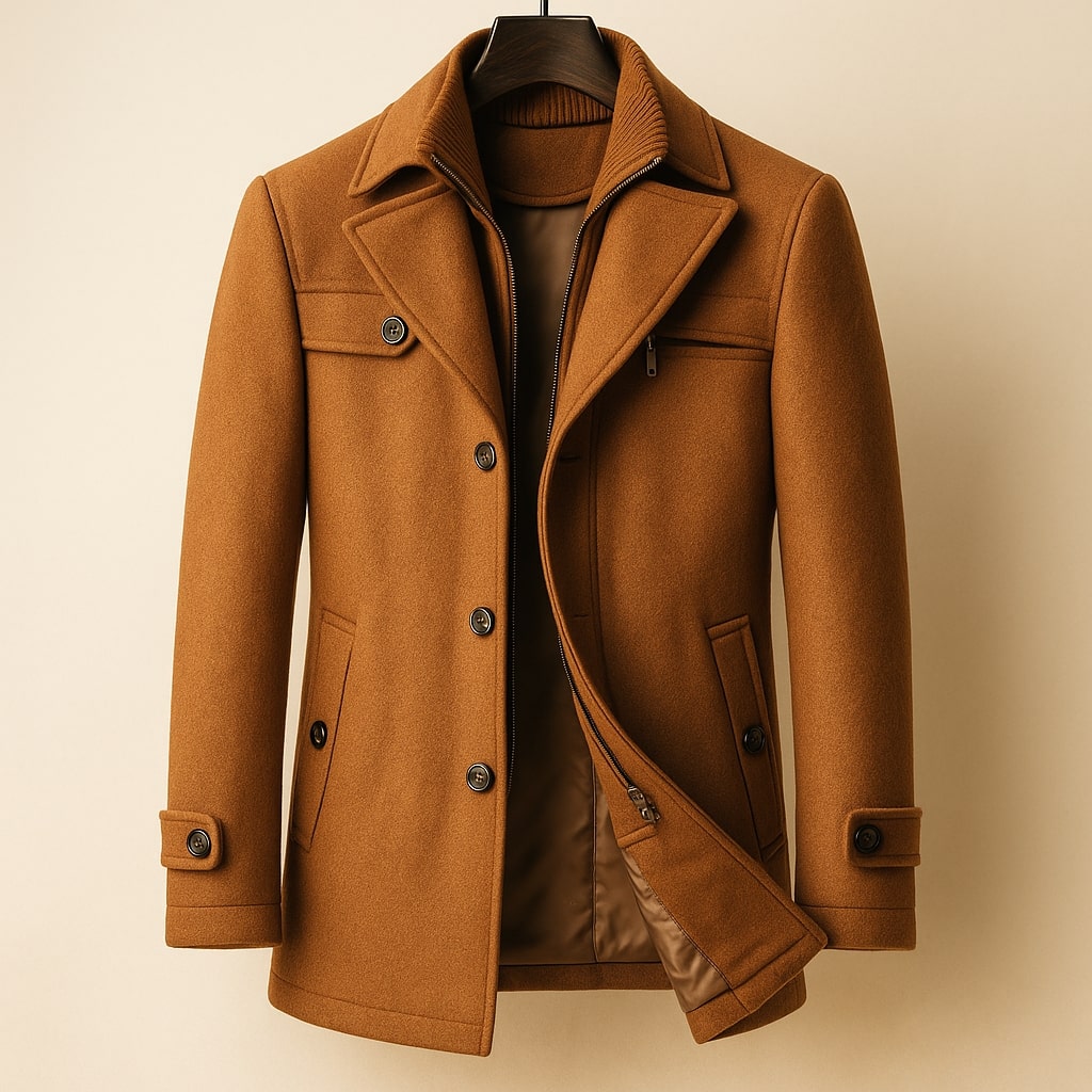 LIAM™ | LONG WOOL COAT FOR MEN