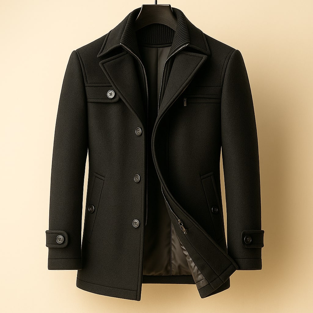 LIAM™ | LONG WOOL COAT FOR MEN
