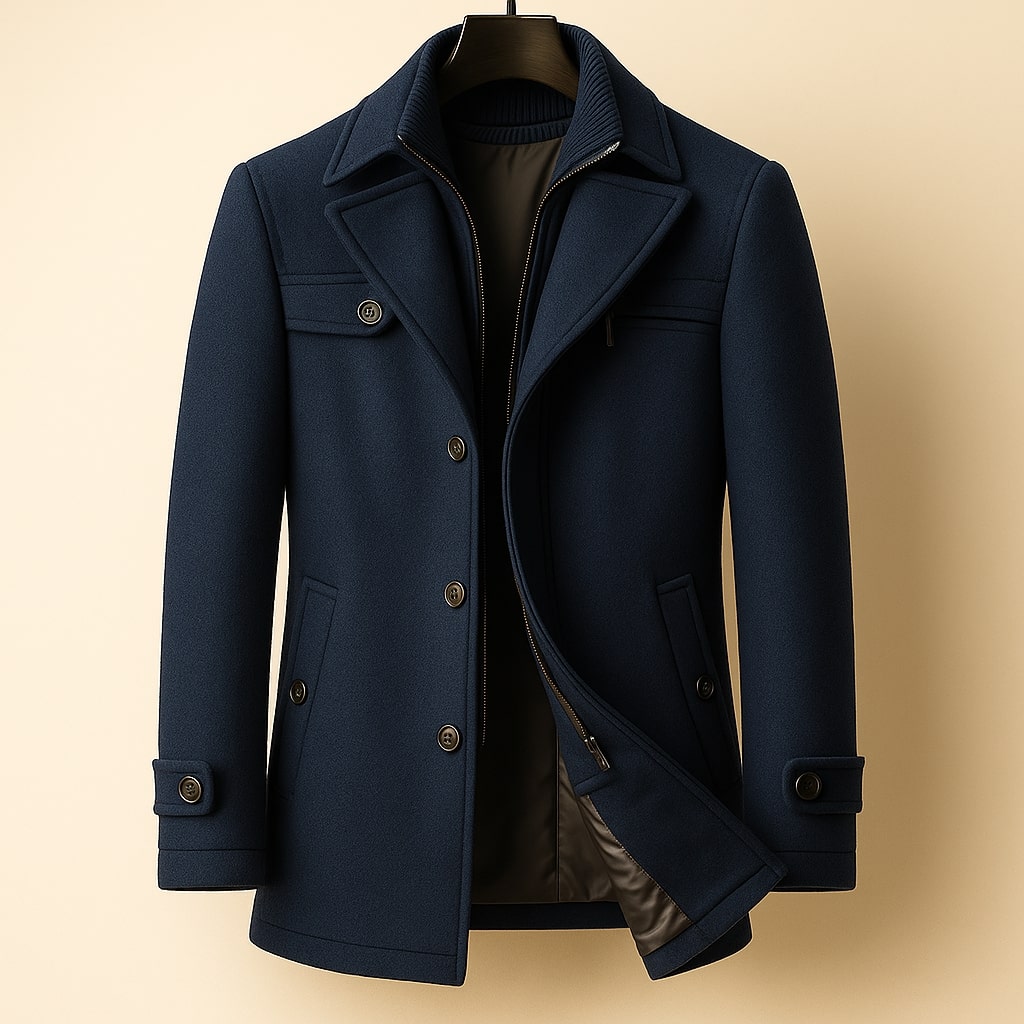 LIAM™ | LONG WOOL COAT FOR MEN