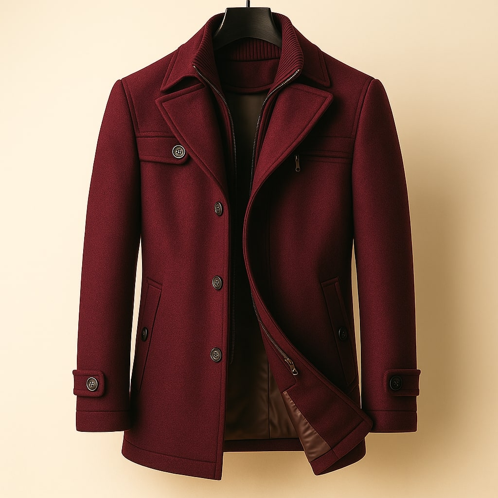 LIAM™ | LONG WOOL COAT FOR MEN