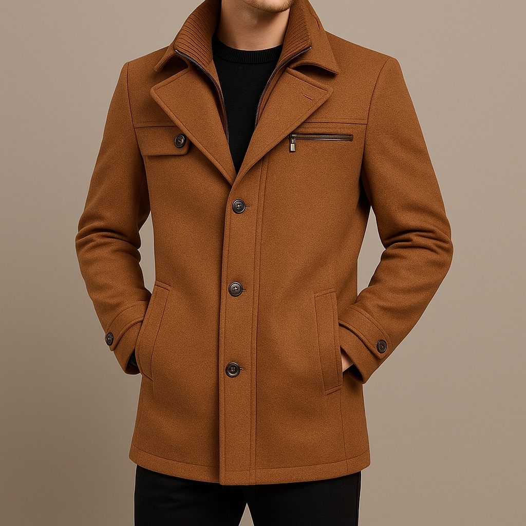 LIAM™ | LONG WOOL COAT FOR MEN