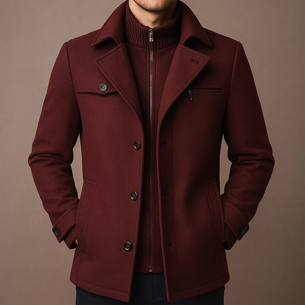 LIAM™ | LONG WOOL COAT FOR MEN