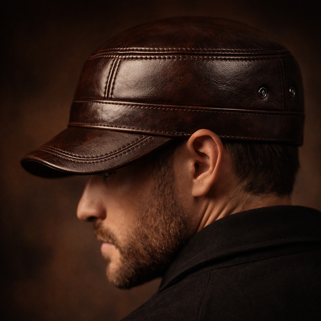 LIAM™ | Harrington Genuine Leather Cap