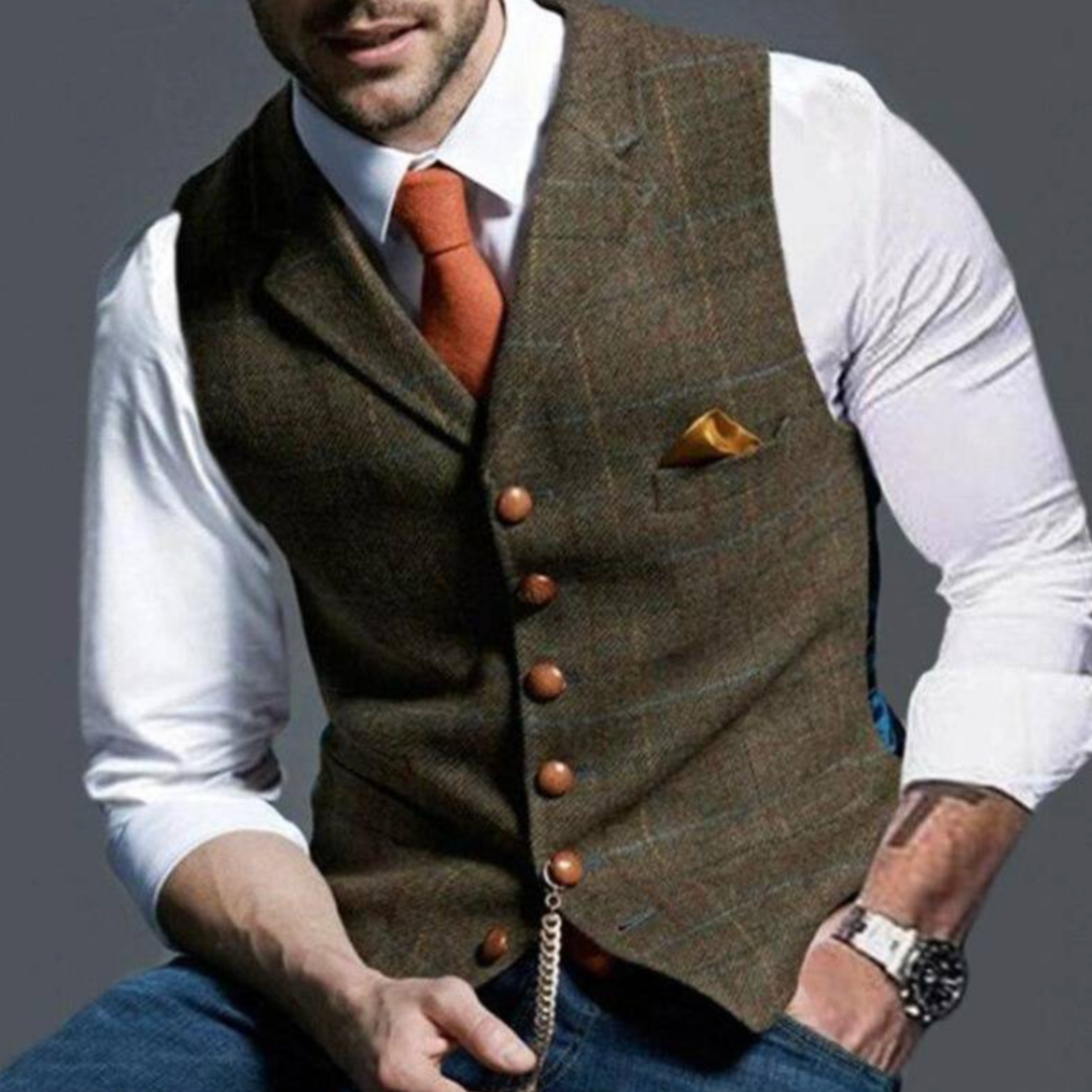 LIAM™ | Men's Slim Fit Button Vest