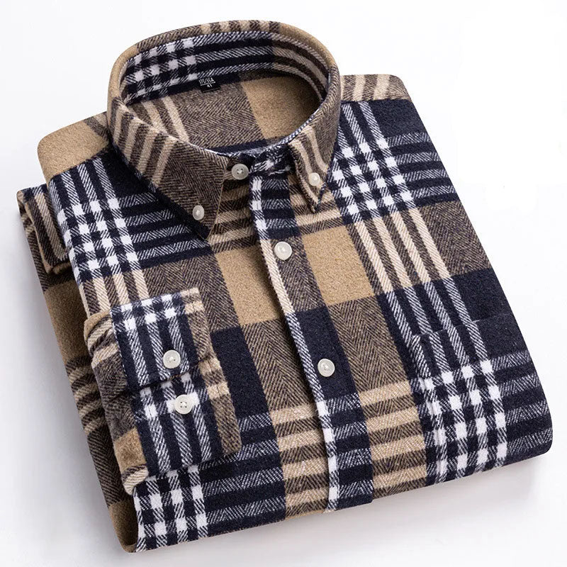 LIAM™ | Rockwell Brushed Cotton Flannel Shirt