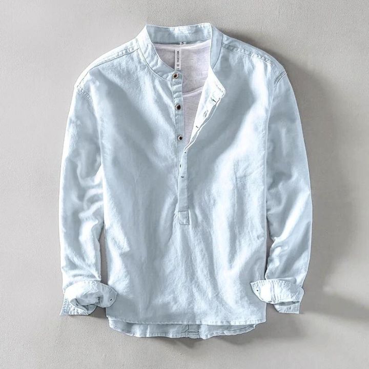 LIAM™ | MINIMALIST LINEN SHIRT