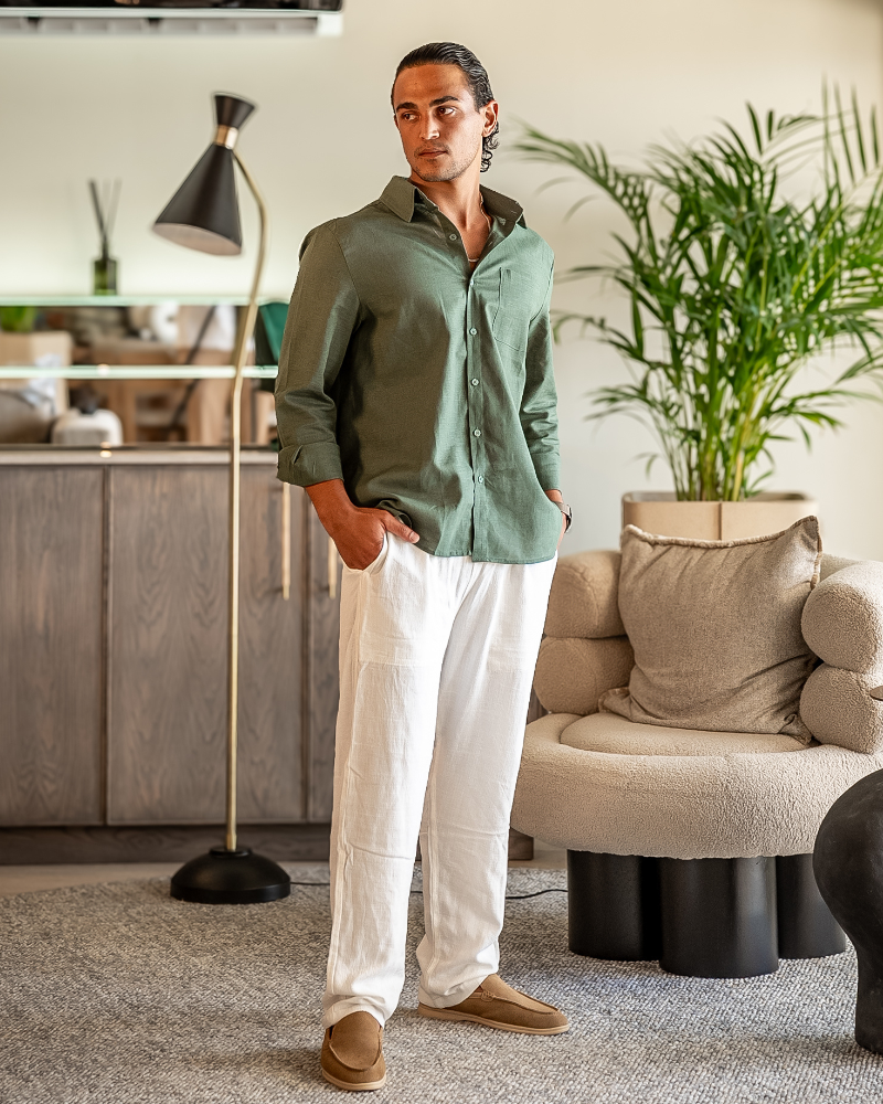 LIAM™ | LINEN COMBO (LONGSLEEVE)