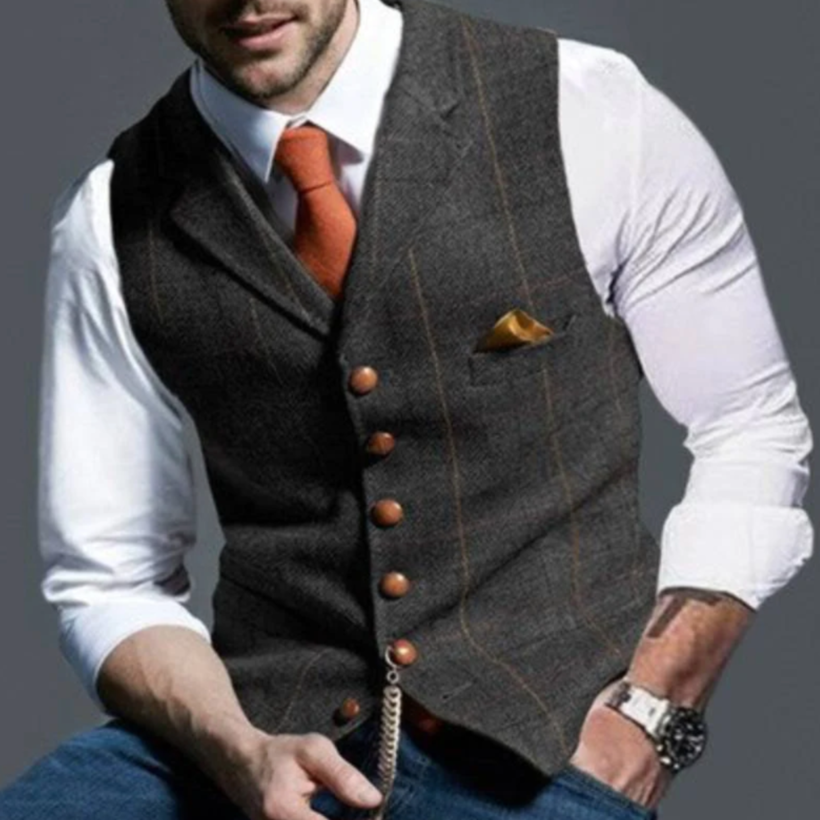 LIAM™ | Men's Slim Fit Button Vest