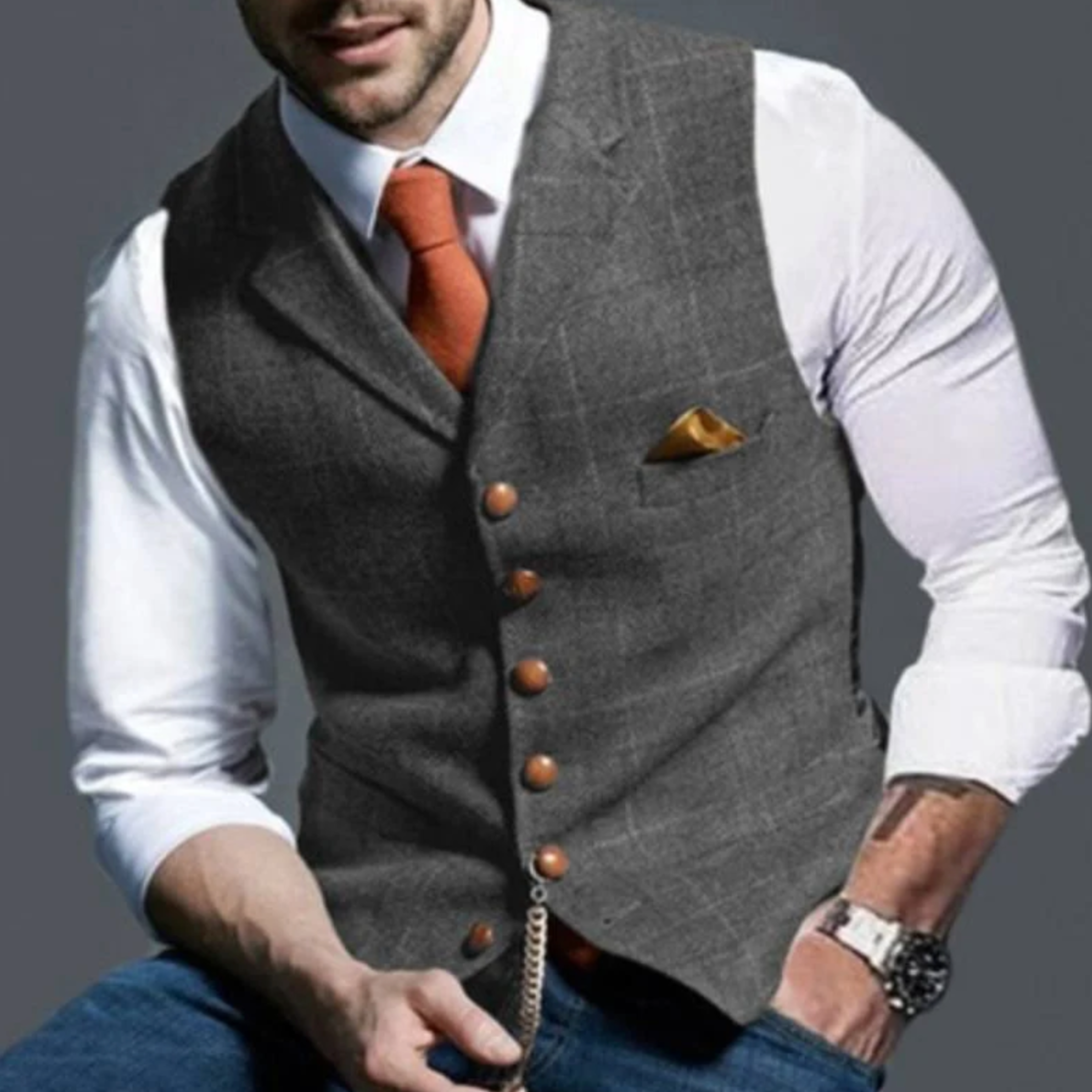 LIAM™ | Men's Slim Fit Button Vest