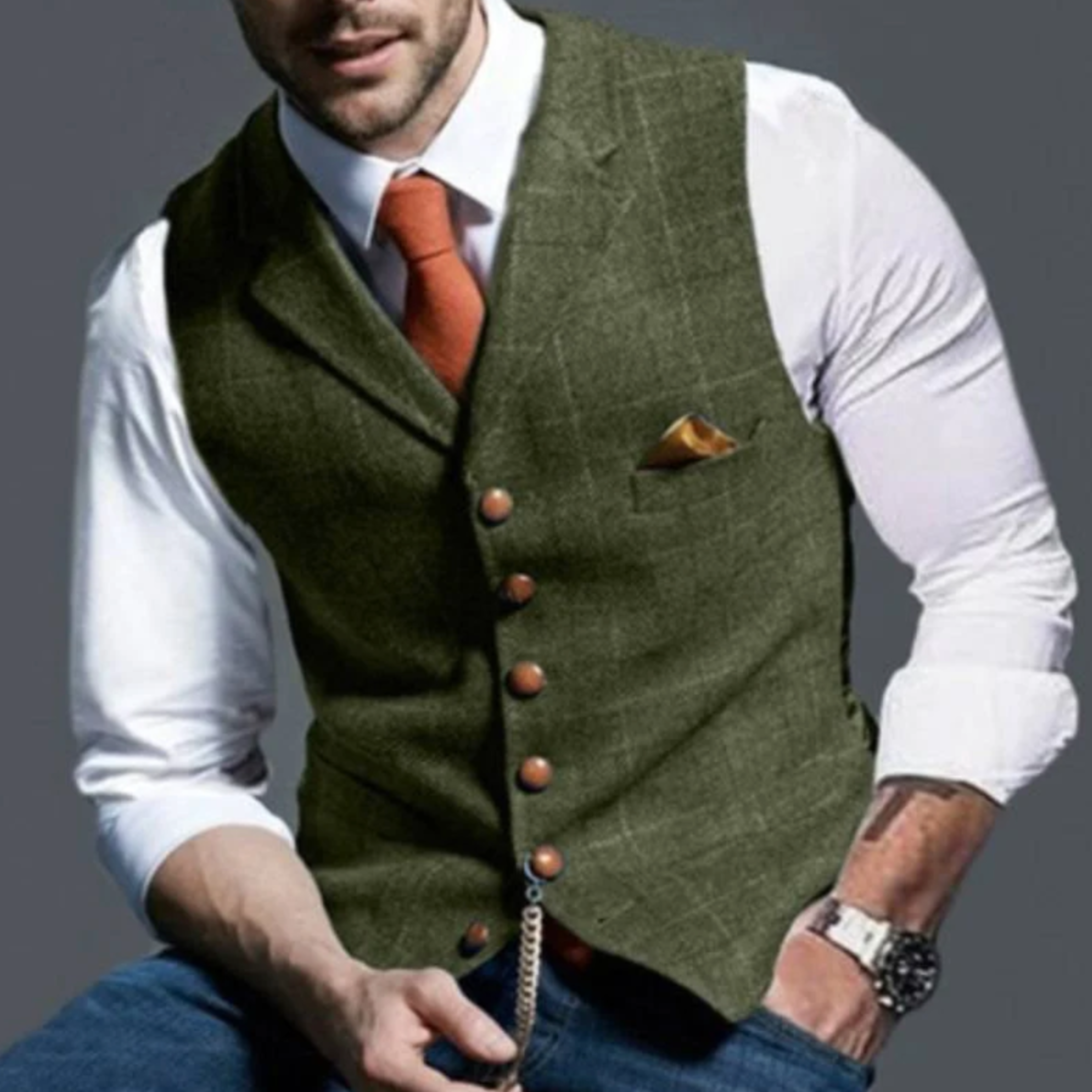 LIAM™ | Men's Slim Fit Button Vest