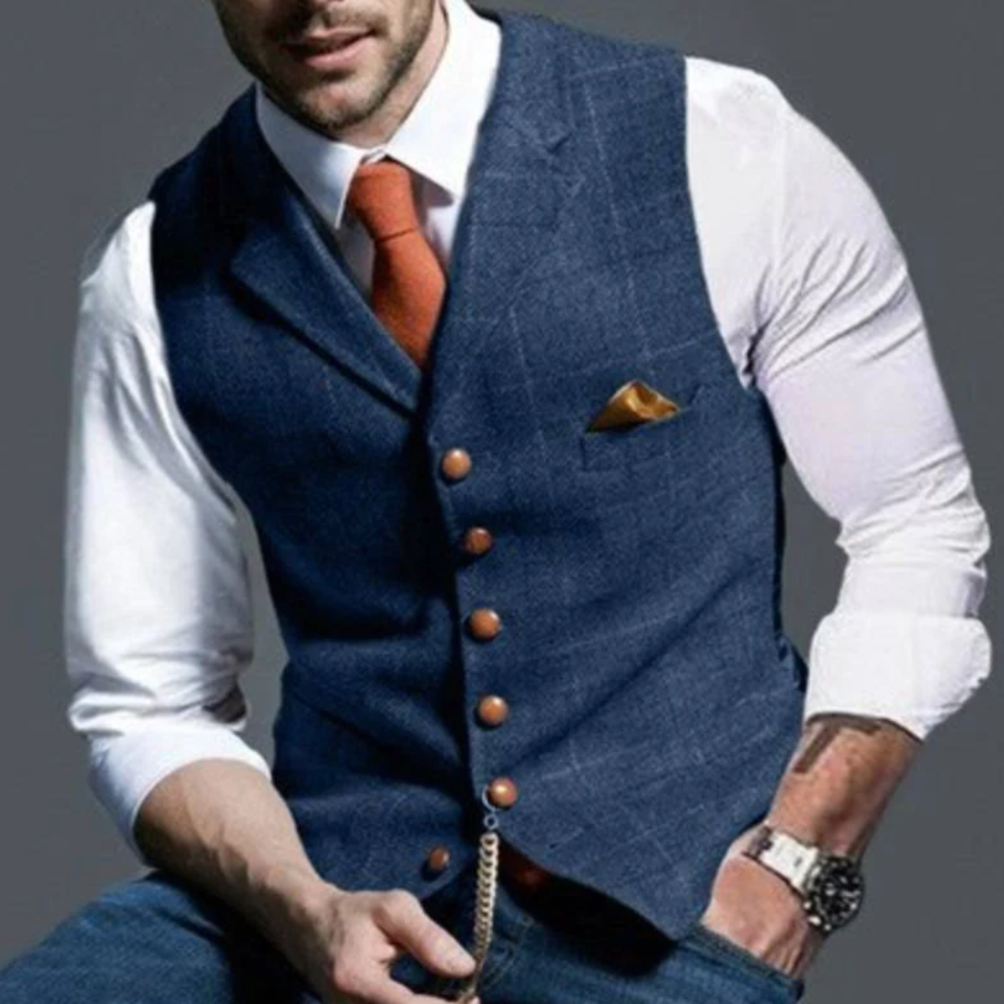 LIAM™ | Men's Slim Fit Button Vest