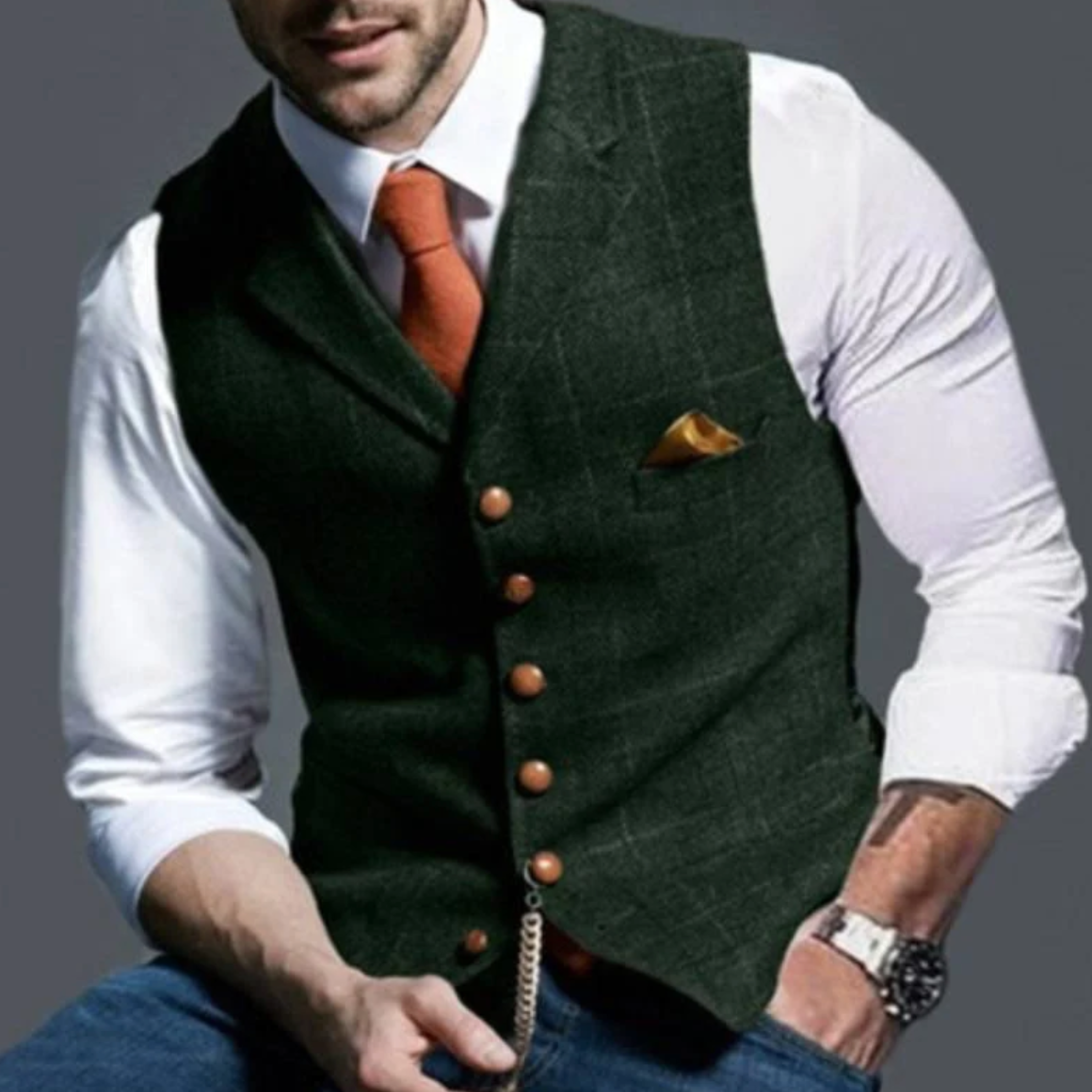 LIAM™ | Men's Slim Fit Button Vest