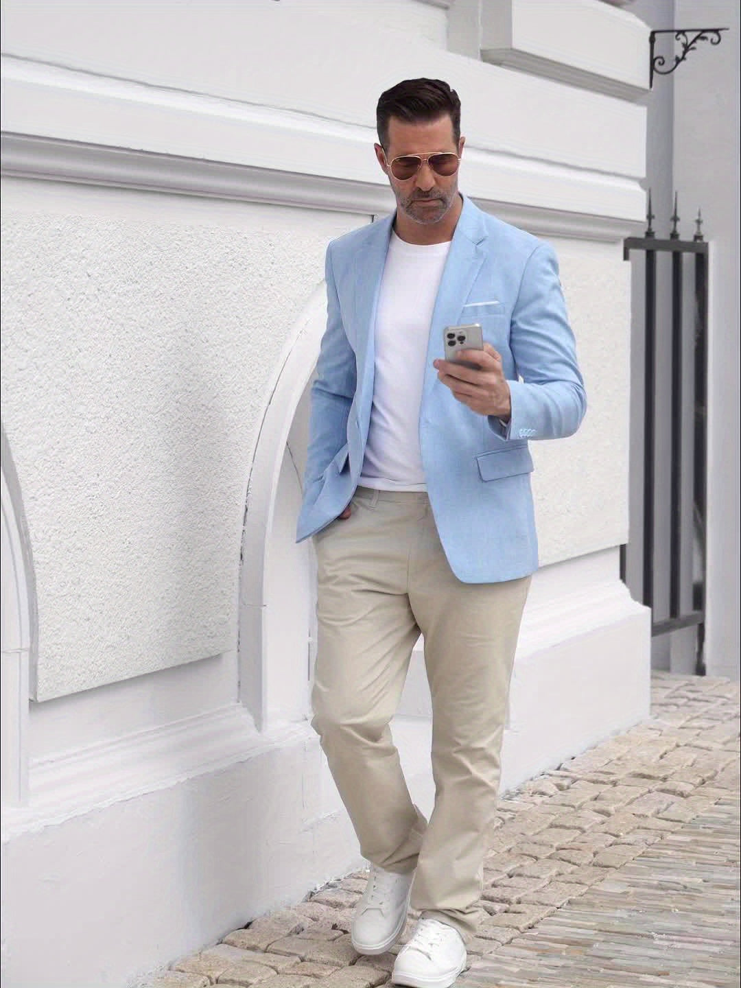 LIAM™ | Men's Single-Button Cotton Blazer