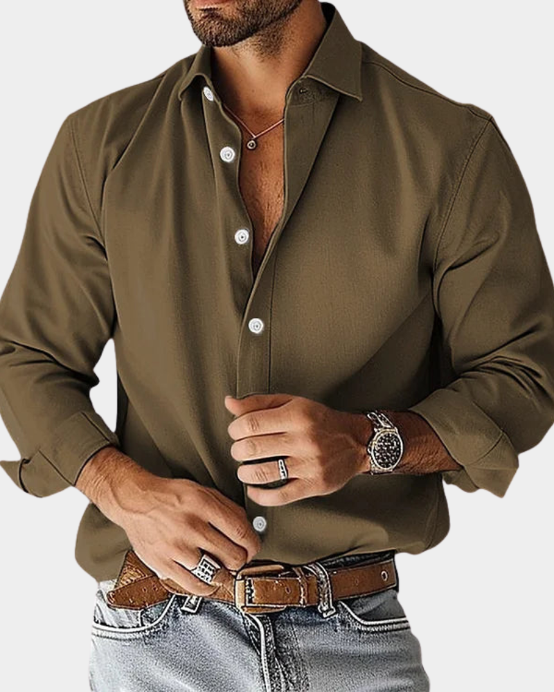 LIAM™ | SLIM FIT STRETCH BUTTONED SHIRT FOR MEN