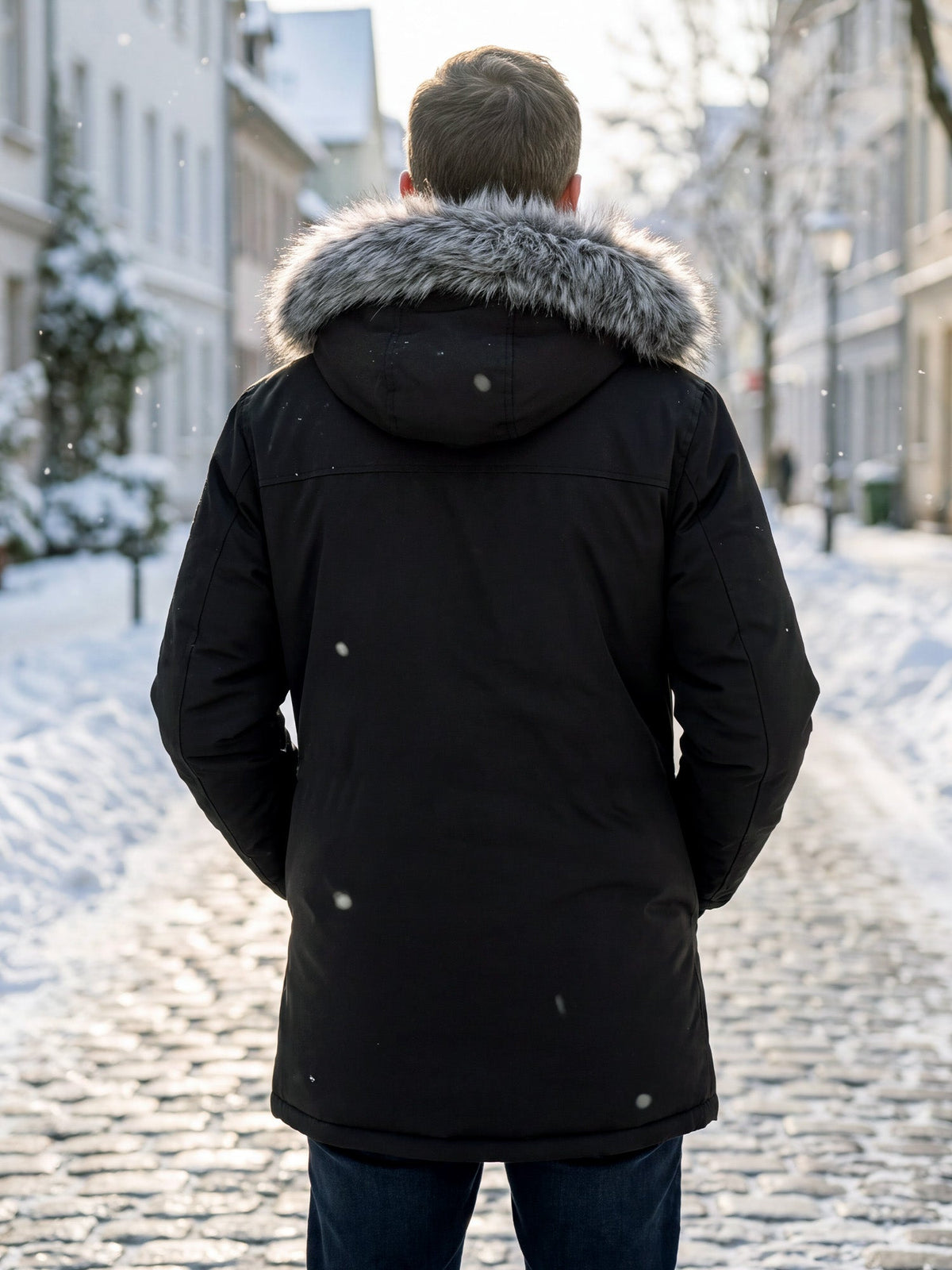 LIAM™ | Men's Windproof Hooded Thermal Mid-Length Parka Jacket