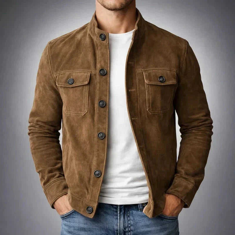 LIAM™ | Vintage Suede Utility Jacket