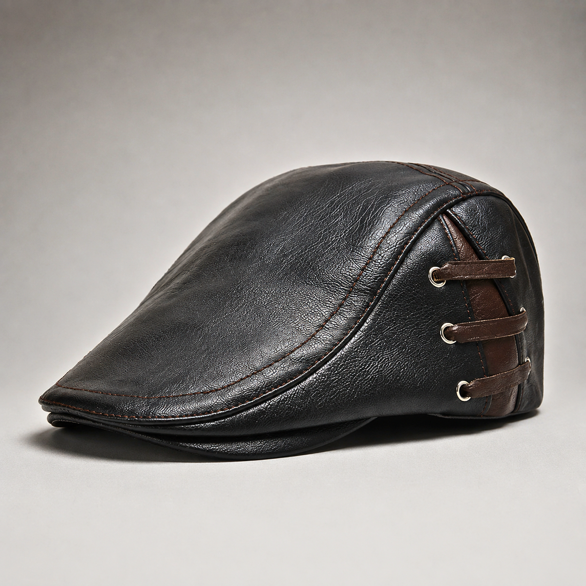 LIAM™ | Corbin Leather Driving Cap
