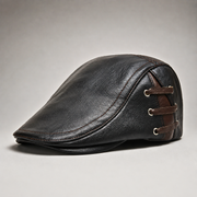 LIAM™ | Corbin Leather Driving Cap