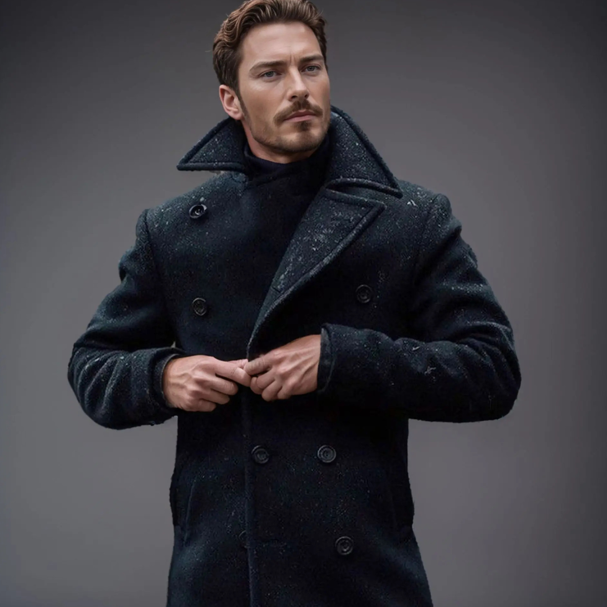 LIAM™ | Wool Peacoat