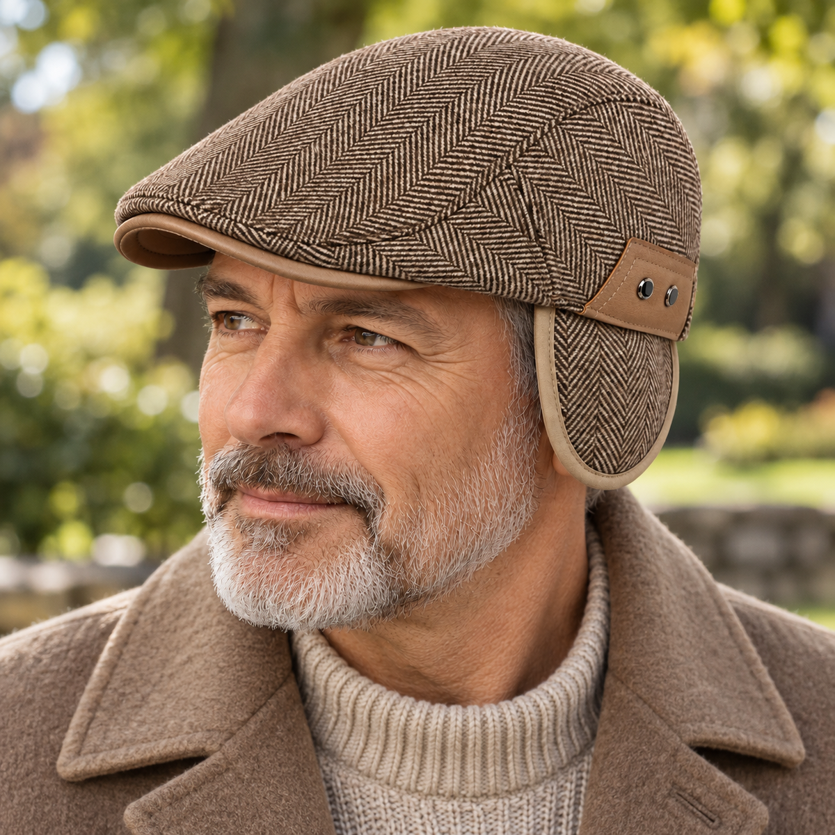 LIAM™ | Thornton Herringbone Driving Cap