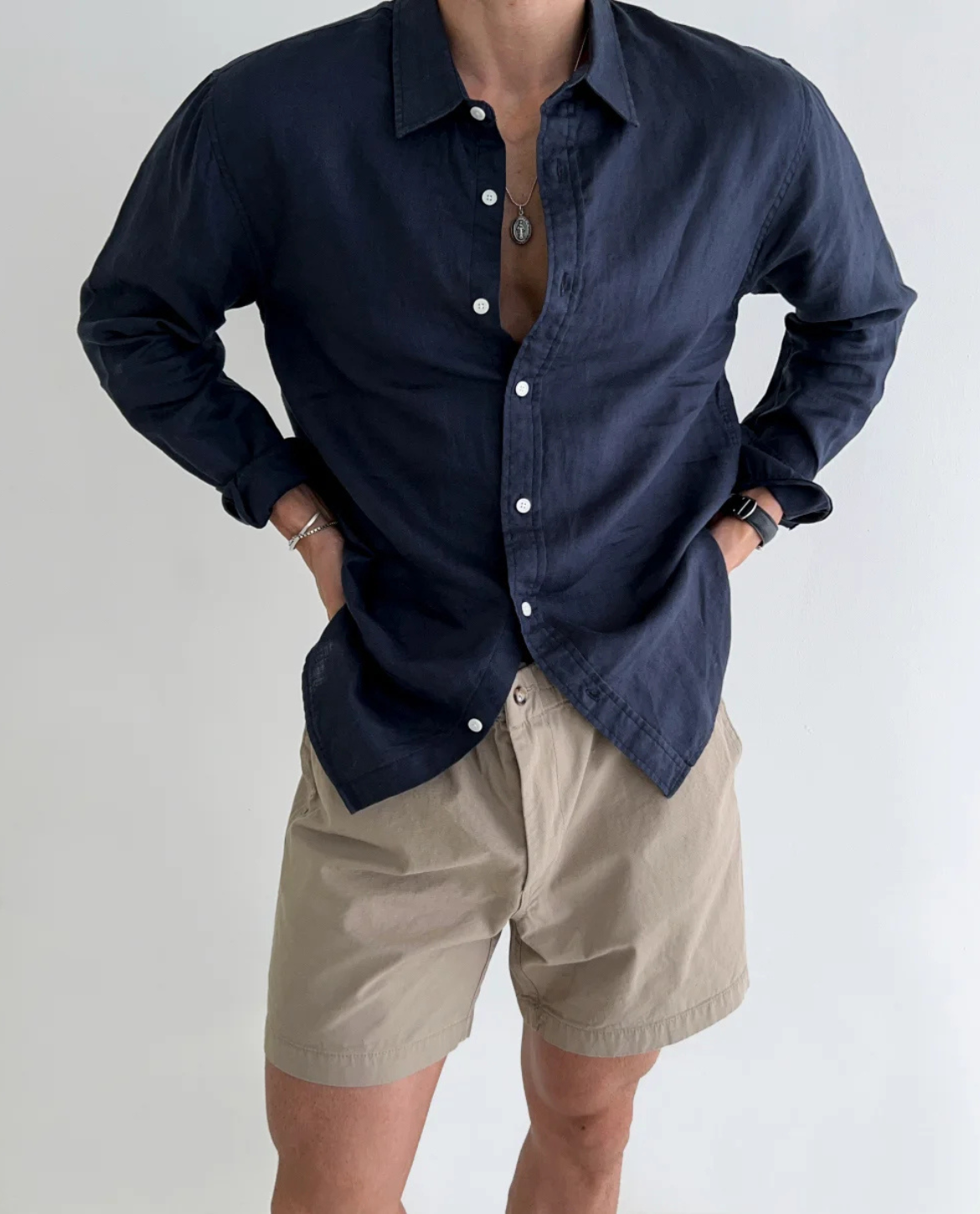 LIAM™ | Men's Santorini Linen Shirt