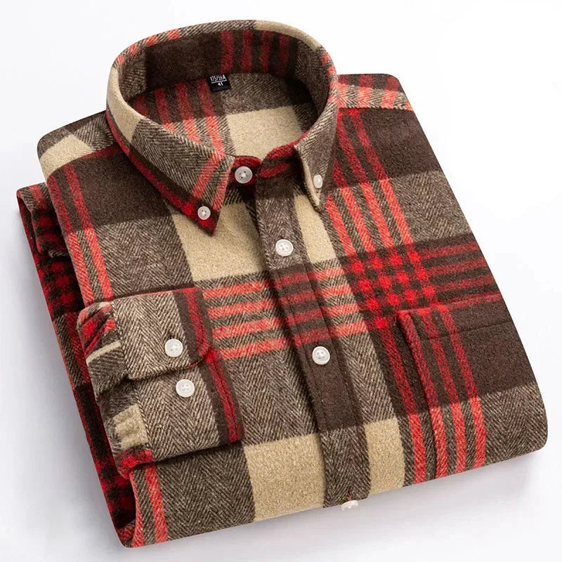 LIAM™ | Rockwell Brushed Cotton Flannel Shirt