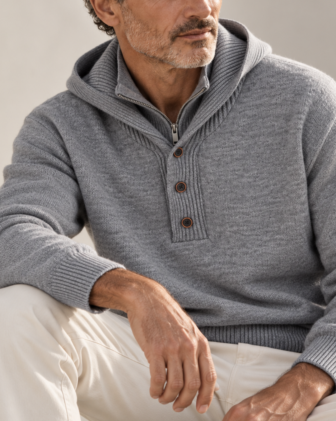 LIAM™ | Philip Hooded Turtleneck Sweater