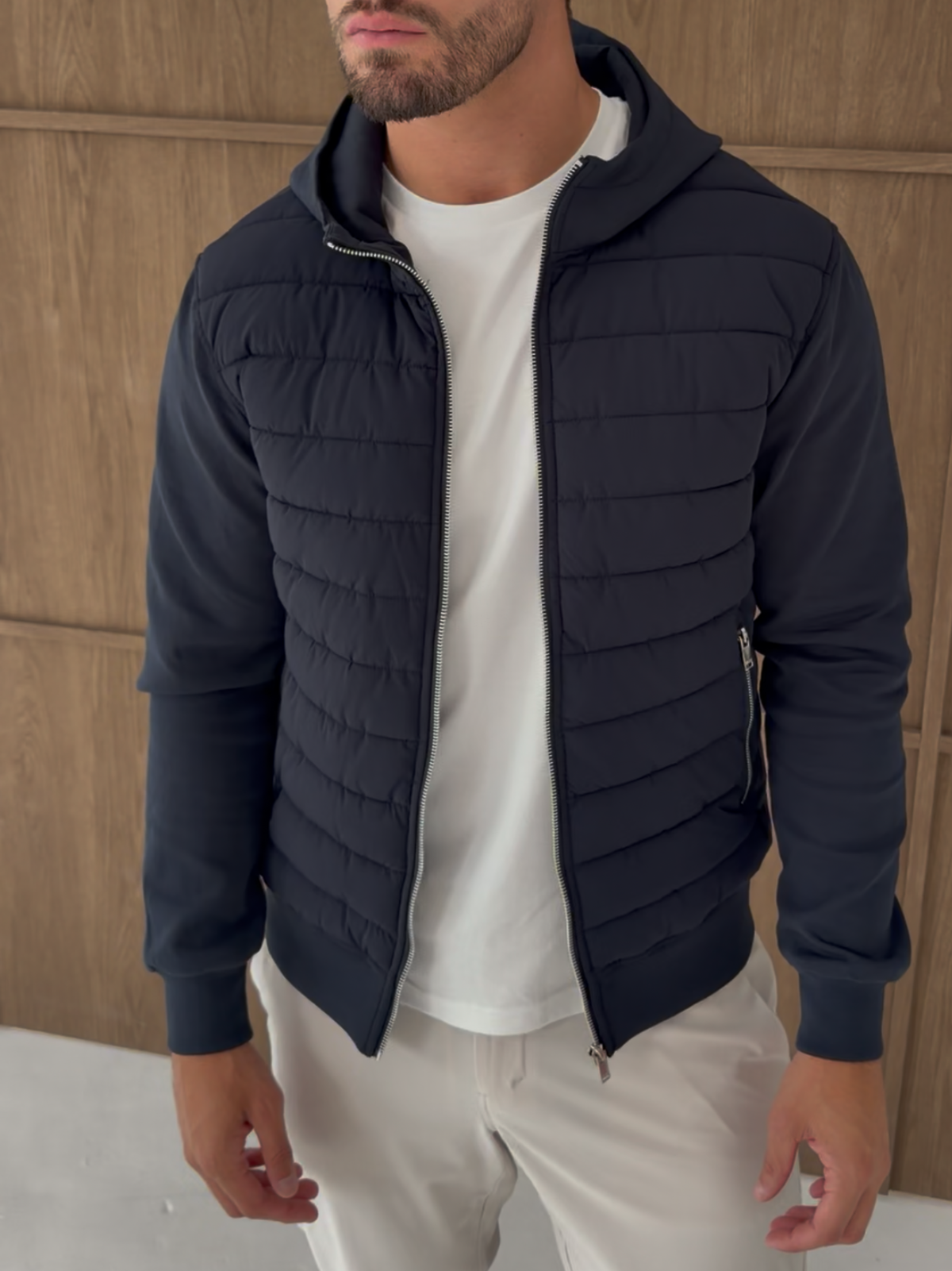 LIAM™ | Hybrid Quilted Hooded Jacket
