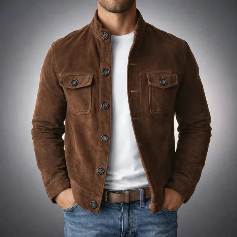 LIAM™ | Vintage Suede Utility Jacket