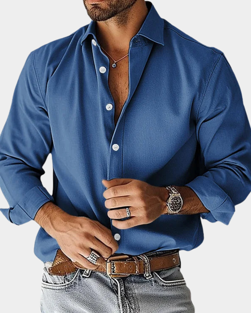 LIAM™ | SLIM FIT STRETCH BUTTONED SHIRT FOR MEN