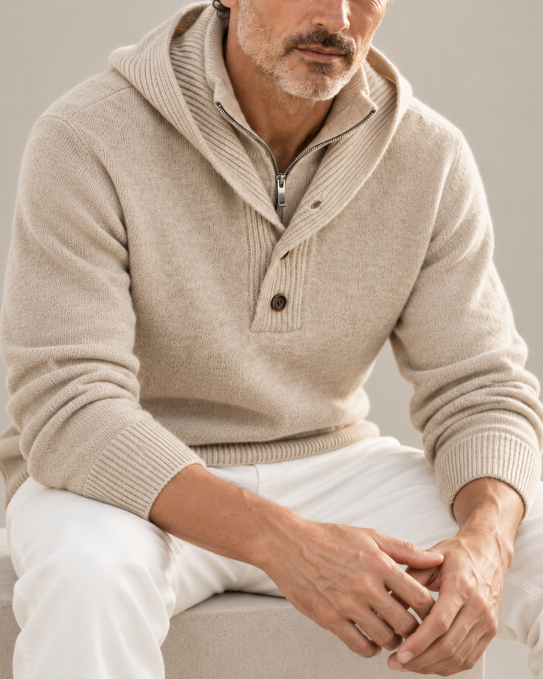 LIAM™ | Philip Hooded Turtleneck Sweater