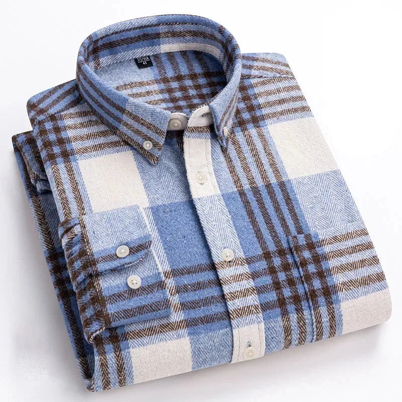 LIAM™ | Rockwell Brushed Cotton Flannel Shirt